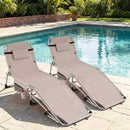 Tanning Chair with Face Arm Holes Portable Sunbathing Chair by LJGDeals