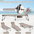 Tanning Chair with Face Arm Holes Portable Sunbathing Chair by LJGDeals