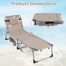 Tanning Chair with Face Arm Holes Portable Sunbathing Chair by LJGDeals