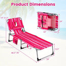 Tanning Chair with Face Arm Holes Folding Chair by LJGDeals