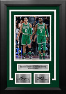 Jayson Tatum and Jaylen Brown Boston Celtics 8x10 Framed Basketball Photo with Engraved Autographs by Dynasty Sports & Framing
