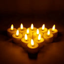 Set of 12 Flickering Flameless Candles(Warm White) by JHY DESIGN