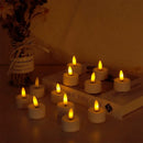 Set of 12 Flickering Flameless Candles(Warm White) by JHY DESIGN