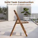 Teak Folding Patio Chairs Set of 2 with Woven Rattan by LJGDeals