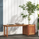 Teak Oil Finish Raised Garden Bed Wood Planter Box with Bench by LJGDeals