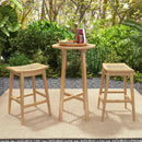 29 Inch Patio Rattan Barstool with Footrest and Saddle Seat by LJGDeals