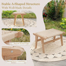 Teak Wood Ottoman Footstool with Braided Rope for Living Room by LJGDeals