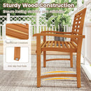 Teak Wood Outdoor Garden Bench with Slatted Backrest and Seat by LJGDeals