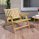 Teak Wood Outdoor Reclining Chair with Comfortable Backrest and Armrests by LJGDeals