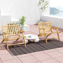 Teak Wood Outdoor Reclining Chair with Comfortable Backrest and Armrests by LJGDeals