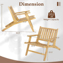 Teak Wood Outdoor Reclining Chair with Comfortable Backrest and Armrests by LJGDeals