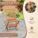 Teak Wood Patio Chairs Set of 2 with High Back and Slatted Seat by LJGDeals