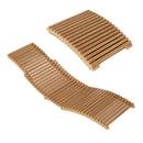 Teak Wood Patio Folding Chaise Lounge Chair with Slatted Seat by LJGDeals