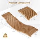 Teak Wood Patio Folding Chaise Lounge Chair with Slatted Seat by LJGDeals