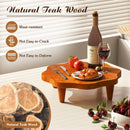 16" Teak Wood Pedestal Stand for Aroma and Snacks by LJGDeals