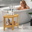 Teak Wood Shower Bench with Storage Shelf for Inside Shower to Sit on by LJGDeals