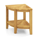 Teak Wood Shower Bench with Storage Shelf for Inside Shower to Sit on by LJGDeals
