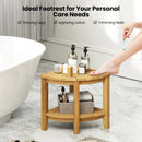 Teak Wood Shower Bench with Storage Shelf for Inside Shower to Sit on by LJGDeals