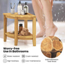 Teak Wood Shower Bench with Storage Shelf for Inside Shower to Sit on by LJGDeals