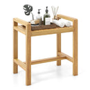 Teak Wood Shower Bench for Inside Shower Shaving Legs by LJGDeals