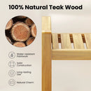 Teak Wood Shower Bench for Inside Shower Shaving Legs by LJGDeals
