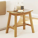 Teak Wood Shower Stool with Curved Seat for Inside Shower Spa by LJGDeals