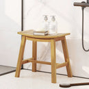 Teak Wood Shower Stool with Curved Seat for Inside Shower Spa by LJGDeals