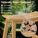 Teak Wood Shower Stool with Curved Seat for Inside Shower Spa by DirectDeals