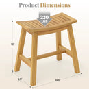 Teak Wood Shower Stool with Curved Seat for Inside Shower Spa by LJGDeals