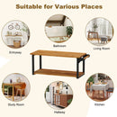 Teak Wood Wall Mounted Floating Shelves with Towel Bar by DirectDeals