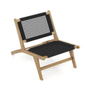 Indoor Outdoor Teak Wooden Chair with Handwoven Cordage Seat and Backrest by LJGDeals