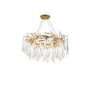 Teardrop Round Crystal Chandelier