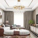 Teardrop Round Crystal Chandelier