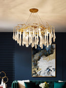 Teardrop Round Crystal Chandelier