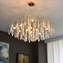 Teardrop Round Crystal Chandelier