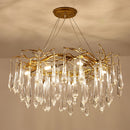 Teardrop Round Crystal Chandelier