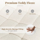 Teddy Fleece Armless Office Chair Makeup Vanity Chair-White by LJGDeals