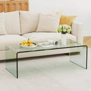 Tempered Glass Coffee Table Set of 3 with 1 Clear Coffee Table and 2 End Tables by DirectDeals