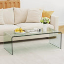 Tempered Glass Coffee Table Set of 3 with 1 Clear Coffee Table and 2 End Tables by LJGDeals