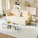 Tempered Glass Coffee Table Set of 3 with 1 Clear Coffee Table and 2 End Tables by LJGDeals