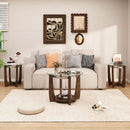 Tempered Glass Coffee Table Set of 3 for Living Room Bedroom by LJGDeals