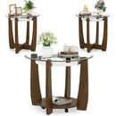 Tempered Glass Coffee Table Set of 3 for Living Room Bedroom by LJGDeals