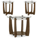 Tempered Glass Coffee Table Set of 3 for Living Room Bedroom by DirectDeals