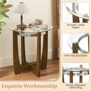 Tempered Glass Coffee Table Set of 3 for Living Room Bedroom by DirectDeals
