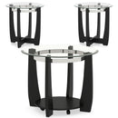 Tempered Glass Coffee Table Set of 3 for Living Room Bedroom by DirectDeals