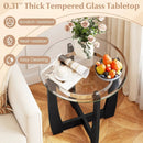 Tempered Glass Coffee Table Set of 3 for Living Room Bedroom by LJGDeals