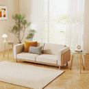 Tempered Glass End Table Round with Solid Rubber Wood Structure by LJGDeals