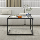 27.5 Inch Home Square Tea Table with Heavy-duty Metal Frame by LJGDeals