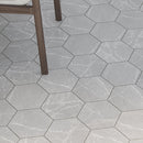 Light Gray 8x9 Matte Hexagon Porcelain Tile (25 pack, 9.93 sq ft/case)