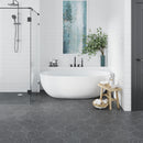 Black 8x9 Matte Hexagon Porcelain Tile (25 pack, 9.93 sq ft/case)